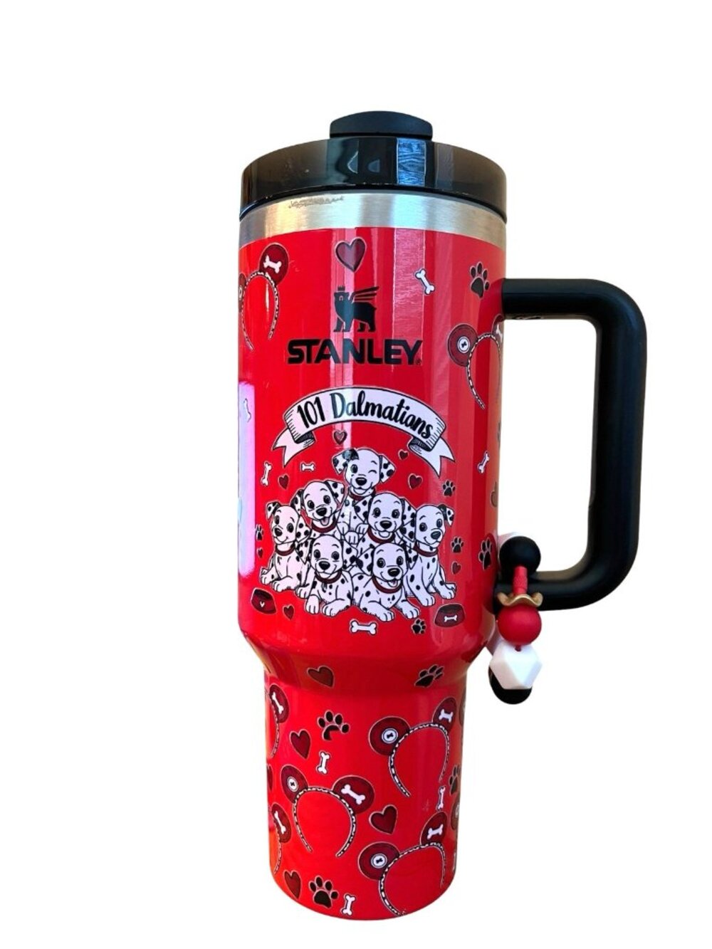 101 Dalmations Stanley Quencher 40 oz Flowstate Red Tumbler Custom Wrap New - Picture 3 of 7